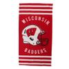 Northwest NCAA Stripes Beach Towel, 30" x 60" Wisconsin Badgers view 2