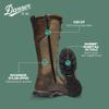 Danner Sharptail 17" Side-Zip Waterproof Snake Boots for Men - Full-Grain Leather and Nylon with 360 Snake Guard, Comfort Footbed & Traction Outsole, Brown - 9.5 Wide view 4