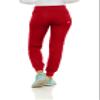 MediChic Womens Scrub Jogger Pants  6 Pockets, 4-Way Stretch, Ribbed Waist, Easy-Care Medical Workwear Red view 2