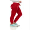 MediChic Womens Scrub Jogger Pants  6 Pockets, 4-Way Stretch, Ribbed Waist, Easy-Care Medical Workwear Red view 3