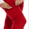 MediChic Womens Scrub Jogger Pants  6 Pockets, 4-Way Stretch, Ribbed Waist, Easy-Care Medical Workwear Red view 4