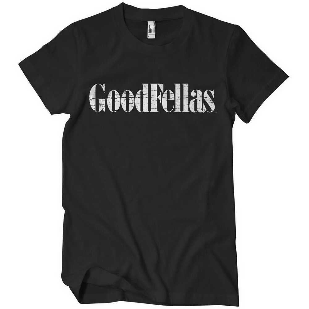 Goodfellas Officially Licensed Cracked Logo Mens T-Shirt (Black), Medium