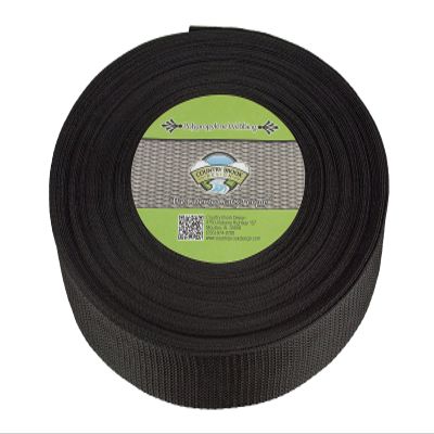 Country Brook Design - 2 Inch Black Heavy Polypropylene (Polypro) Webbing, 10 Yards