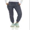 MediChic Womens Scrub Jogger Pants  6 Pockets, 4-Way Stretch, Ribbed Waist, Easy-Care Medical Workwear Pewter view 1