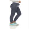 MediChic Womens Scrub Jogger Pants  6 Pockets, 4-Way Stretch, Ribbed Waist, Easy-Care Medical Workwear Pewter view 3