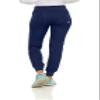 MediChic Womens Scrub Jogger Pants  6 Pockets, 4-Way Stretch, Ribbed Waist, Easy-Care Medical Workwear Navy view 2