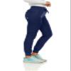 MediChic Womens Scrub Jogger Pants  6 Pockets, 4-Way Stretch, Ribbed Waist, Easy-Care Medical Workwear Navy view 3