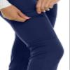 MediChic Womens Scrub Jogger Pants  6 Pockets, 4-Way Stretch, Ribbed Waist, Easy-Care Medical Workwear Navy view 4