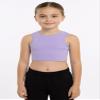 Kurve Premium Girls Seamless Supersoft Sleeveless Crop Tank Top - Stretchy Bra, UV UPF 50+ (Made in USA), Lilac, 4 Years-8 Years view 2
