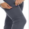 MediChic Medical Nursing Ribbed Scrub Joggers for Women - Stretch Jogger Scrub Knit Waist Bottoms with 6 Pockets, Easy Care Pewter view 4