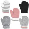 ONESING 5 Pair Toddler Mittens and Gloves - Warm Winter Gloves for Girls Boys, Black Newborn Mittens view 1