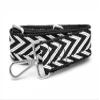 CRAFTMEMORE Shoulder Strap Adjustable Bag Handle Crossbody Nylon Belt Replacement JK01(Black+White, Silver Clasp) view 3