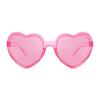 FEISEDY Heart Shaped Sunglasses Party Glasses Disco Transparent Candy Color Trendy Love Glasses B4124 view 1