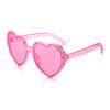 FEISEDY Heart Shaped Sunglasses Party Glasses Disco Transparent Candy Color Trendy Love Glasses B4124 view 2
