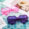 FEISEDY Heart Shaped Sunglasses Party Glasses Disco Transparent Candy Color Trendy Love Glasses B4124 view 4