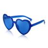 FEISEDY Heart Shaped Sunglasses Party Glasses Disco Transparent Candy Color Trendy Love Glasses B4124 view 1