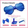 FEISEDY Heart Shaped Sunglasses Party Glasses Disco Transparent Candy Color Trendy Love Glasses B4124 view 4