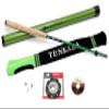 DRAGONtail Foxfire zx280 Zoom Zoom Fiberglass - Hybrid Tenkara Rod, Furled Line Kit - Green view 1