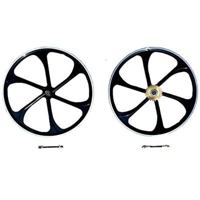 Aluminum Alloy 26 inch/26" Bicycle/Bike Mag Wheels Set/ & 22T Flywheel, Wheel Rims 100 * 135mm (Single and Multi-Speed) - Gas Motorized Bicycle Rim Front & Rear