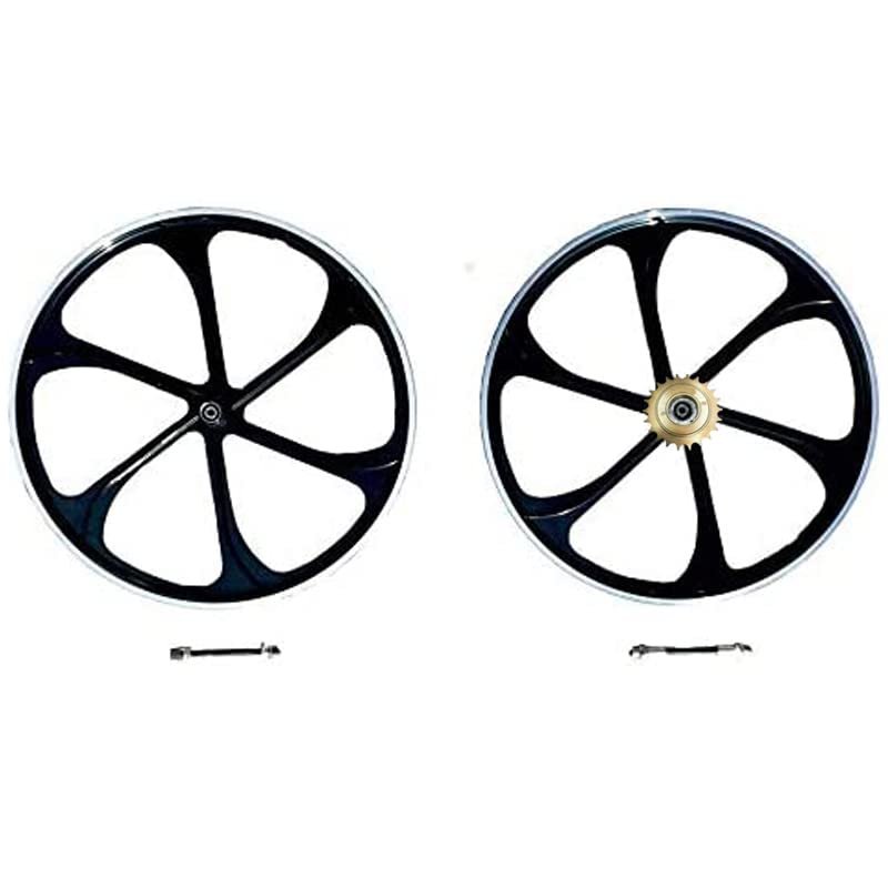 Aluminum Alloy 26 inch/26" Bicycle/Bike Mag Wheels Set/ & 22T Flywheel, Wheel Rims 100 * 135mm (Single and Multi-Speed) - Gas Motorized Bicycle Rim Front & Rear