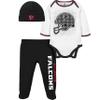 Gerber NFL Baby Boys' 3Pc Bodysuit, Footed Pant, & Cap Set, Atlanta Falcons, 3-6 Months view 1