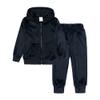 Kids Tales Girls Velour Hoodie Zipper Sweatsuit Boys 2 Pcs Velvet Tracksuit Zip Up Hoody Tops + Sweatpants Jogger Outfits Set view 1