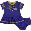 NFL Baby Girls' Dress & Diaper Cover, Baltimore Ravens, 0-3 Months view 1