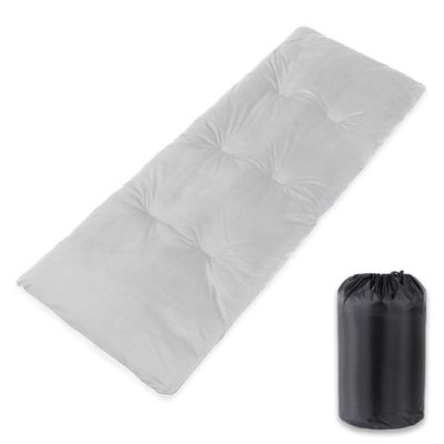 Gehannah Thick Camping Sleeping Pad, Soft Comfortable Microfiber Camping Cot Pads for Adults, Lightweight Foldable Sleeping mats for Traveling Hiking Backpacking Traveling (Grey Thicker) Large