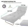 Gehannah Thick Camping Sleeping Pad, Soft Comfortable Microfiber Camping Cot Pads for Adults, Lightweight Foldable Sleeping mats for Traveling Hiking Backpacking Traveling (Grey Thicker) Large view 3