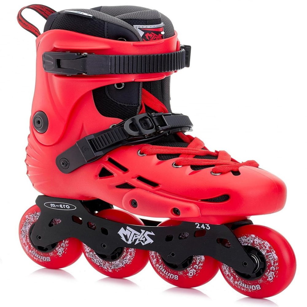Micro delta MT Plus - for Adult Urban Beginner, Fitness Skating, Skates for City, Freeride (Red,EU 45 / USM 11 / USL 11.5 / 285mm)