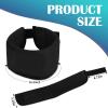 2 Pcs Winter Hockey Neck Guard Sports Cut Resistant Neck Guard Collar Protector for Youth Adult Paintball Ice Hockey Protective Gear, Black view 2