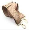 CRAFTMEMORE Shoulder Strap Adjustable Bag Handle Crossbody Nylon Belt Replacement JK02 (Tan-Ivory, Gold Clasp) view 1