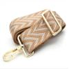 CRAFTMEMORE Shoulder Strap Adjustable Bag Handle Crossbody Nylon Belt Replacement JK02 (Tan-Ivory, Gold Clasp) view 2