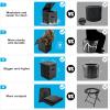 XL Portable Toilet for Adults, Extra Large 15.4"H Foldable Camping with Detachable Phone Shelf and Paper Holder, Waterproof Porta Potty Lid Camping, Hiking, Long Road Trips, Car view 4