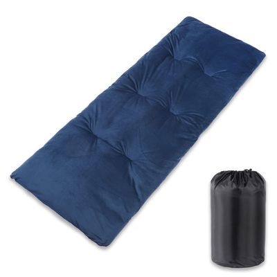 Gehannah Thick Camping Sleeping Pad, Soft Comfortable Microfiber Camping Cot Pads for Adults, Lightweight Foldable Sleeping mats for Traveling Hiking Backpacking Traveling (Blue Thicker) Large