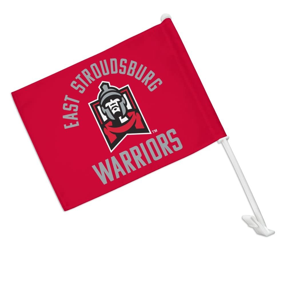 GRAPHICS & MORE East Stroudsburg University of Pennsylvania Warriors Logo Car Truck Flag with Window Clip On Pole Holder