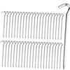 Tent Pegs - Aluminium Tent Stakes Pegs with Hook - 7 Hexagon Rod Stakes Nail Spike Garden Stakes Camping Pegs for Pitching Camping Tent, Canopies (Silver 45pcs) view 1