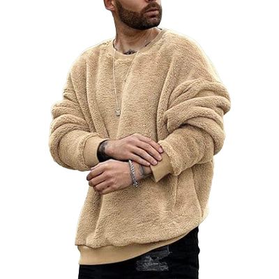 QWENTMTNTY Mens Fleece Pullover Pockets Quarter Zip Western Sherpa Fuzzy Plaid Jacket Button Down Collared Winter Outerwear