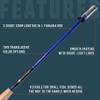 DRAGONtail Foxfire zx280 Zoom Zoom Fiberglass - Hybrid Tenkara Rod, with Level Line Kit - Blue view 3
