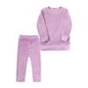 MYGBCPJS Little Girls 2 Pcs Velvet Sweat Suit Kids Fleece Long Sleeve Sweatshirt + Sweatpants Tracksuit Pullover Clothes Set view 1
