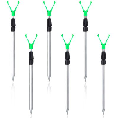 6 Pcs Extendable Fishing Rod Holder for Ground Fishing Pole Holders Surf Catfish Rod Holder for Bank Ground Sand(Classic Style,0.63 x 23.62 Inches)
