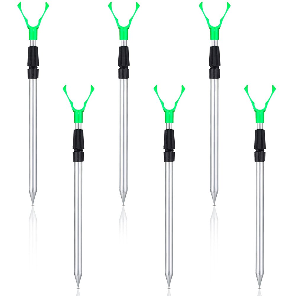 6 Pcs Extendable Fishing Rod Holder for Ground Fishing Pole Holders Surf Catfish Rod Holder for Bank Ground Sand(Classic Style,0.63 x 23.62 Inches)
