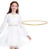 JASGOOD Kids Skinny Gold Metal Waist Belt for Girls Elastic Metal Chain Waist Belt view 1