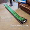 GoSports Pure Putt Golf 9 ft Putting Green Ramp - Premium Wood Training Aid for Home & Office Putting Practice - Includes 4 Golf Balls - Black view 2
