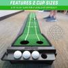 GoSports Pure Putt Golf 9 ft Putting Green Ramp - Premium Wood Training Aid for Home & Office Putting Practice - Includes 4 Golf Balls - Black view 3