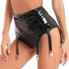 Agoky Women's High-Waisted Suspender Garter Belt Back with Hook Garter 6 Elastic Suspenders Black Small view 4