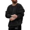 QWENTMTNTY Mens Fleece Pullover Pockets Quarter Zip Western Sherpa Fuzzy Plaid Jacket Button Down Collared Winter Outerwear view 1
