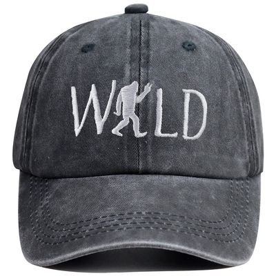 Sasquatch Gifts for Big Foot Lovers, Wild Bigfoot Hats for Men Women, Adjustable Embroidered Cotton Vintage Baseball Cap for Outdoor Activities, Hunting, Hiking, Camping