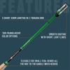 DRAGONtail Foxfire zx280 Zoom Zoom Fiberglass - Hybrid Tenkara Rod, Level Line Kit - Green view 3