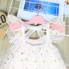 AGQT Toddler Girls Tulle Tutu Dress Sleeveless Wedding Sequin Layered Summer Babydoll Birthday Party Gowns Baptism Christening Pageant Sundress White-Big Star Size 3-4T view 4